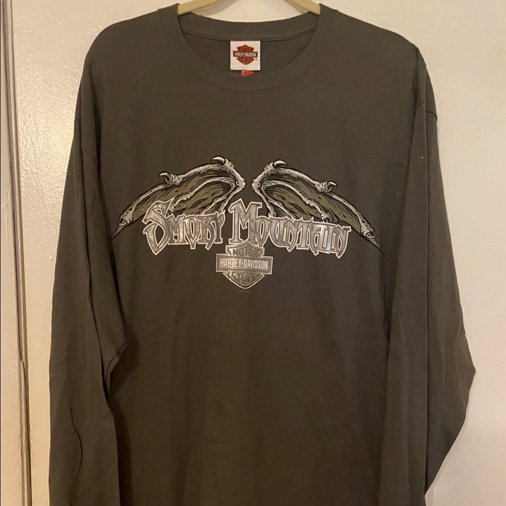 Man , long sleeve shirt, Harley-Davidson, grey, XL